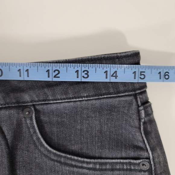 Volcom Tie Front Cut off Black Boyfriend Fit Denim Vintage Style Shorts size 29 - Picture 10 of 12